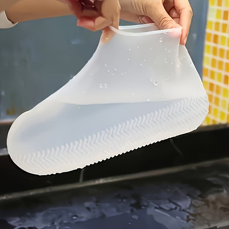 Unisex Waterproof Latex Shoe Covers Non-Slip Rainproof Footwear