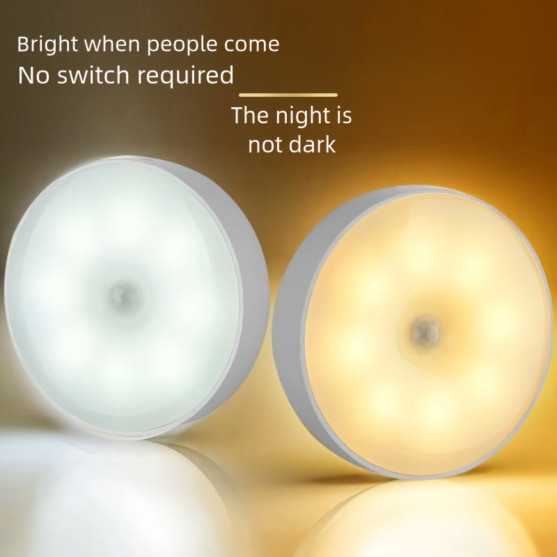 Space Themed LED Night Light with Magnetic Induction USB Rechargeable Infrared Sensor