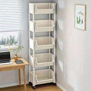 Plastic 5-Tier Storage Organizer for Kitchen and Office Space Durable PVC Rectangular Matte Finish