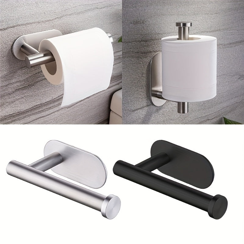 Stainless Steel Self-Adhesive Toilet Paper Holder Wall Mount Bathroom Accessory