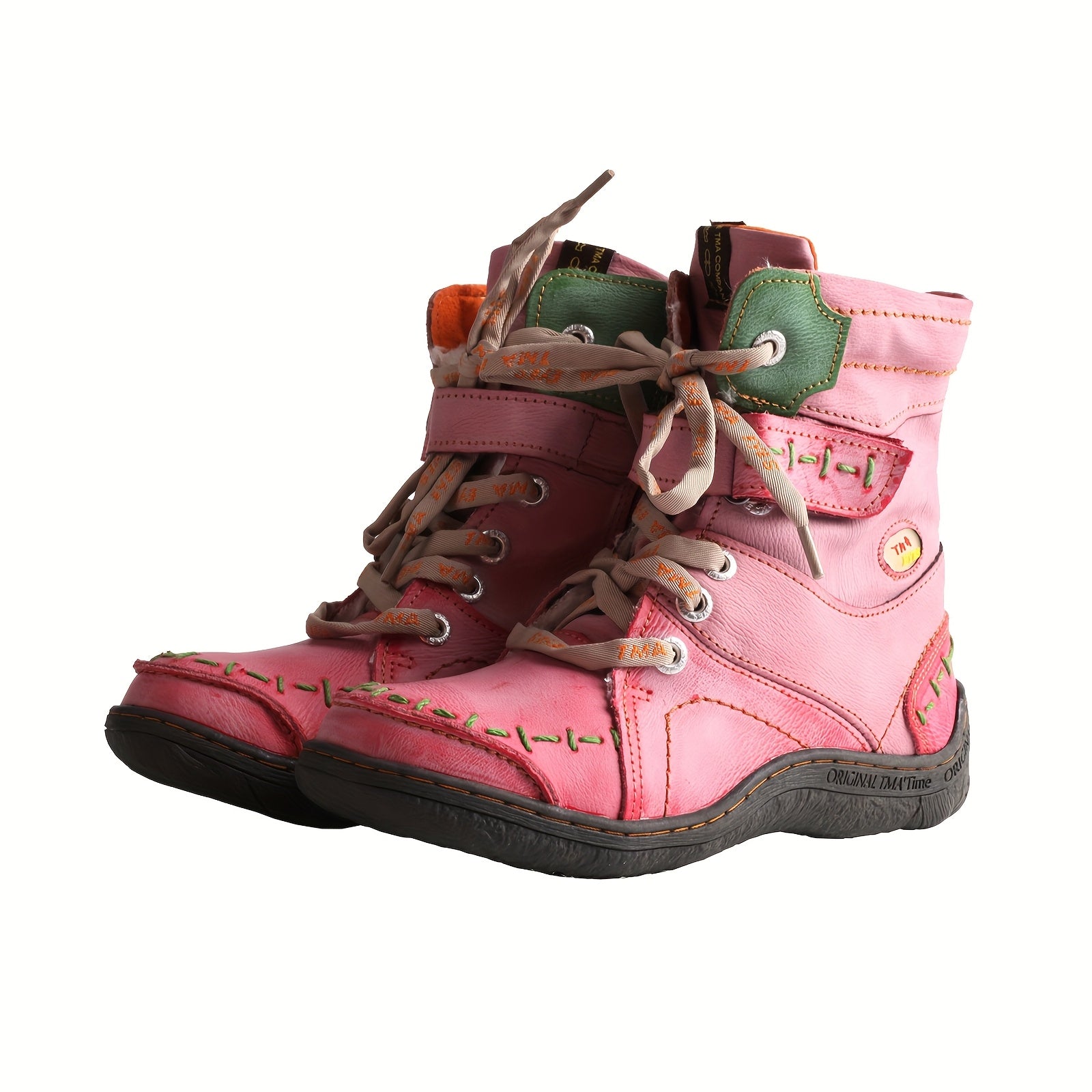 Women's Ankle Boots Lace-Up Winter Shoes Cow Leather Microfiber Sole