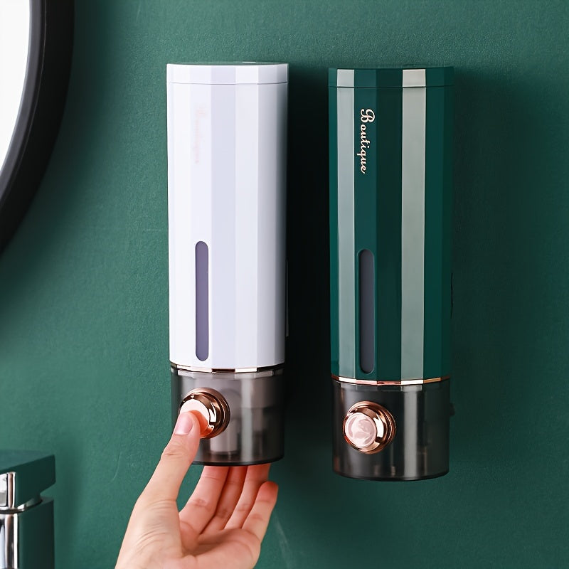 Wall-Mounted Plastic Soap Dispenser for Bathroom Hand Sanitizer and Shampoo