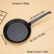 Karbon po'latdan yasalgan bifshteks qozoni Yapon uslubida yopishmaydigan quruq pan qovurish va pishirish uchun