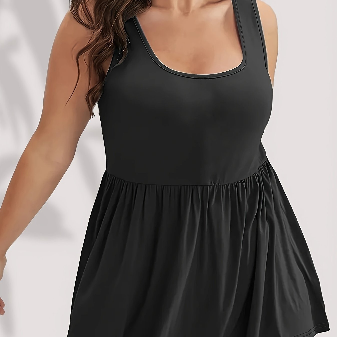 Plus Size ayollar uchun to'liq rangsiz, bezovta qilmaydigan yozgi oddiy tank top