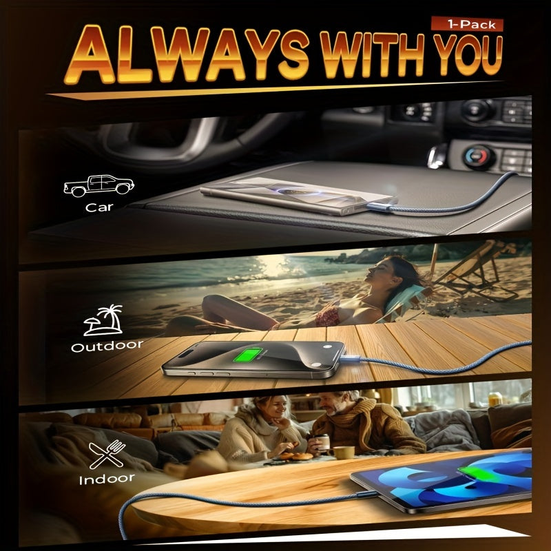 TZLRXL 240W USB C на USB C кабель быстрой зарядки, глянцевая отделка, нейлоновый материал, круглая форма, USB PD 5.1C, 1M/39.37IN или 2M/78.7IN, с передачей данных. Совместим с MacBook Pro/Air