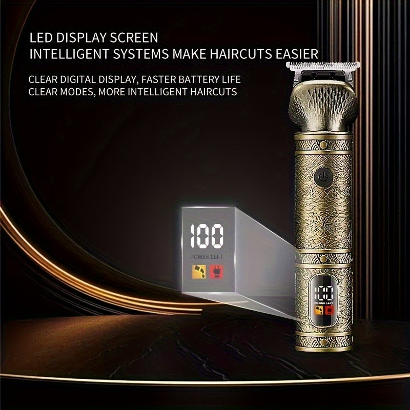 Электрический набор для стрижки волос 18-в-1 с USB-зарядкой, ЖК-дисплей для ухода за телом, носом, ушами и бородой