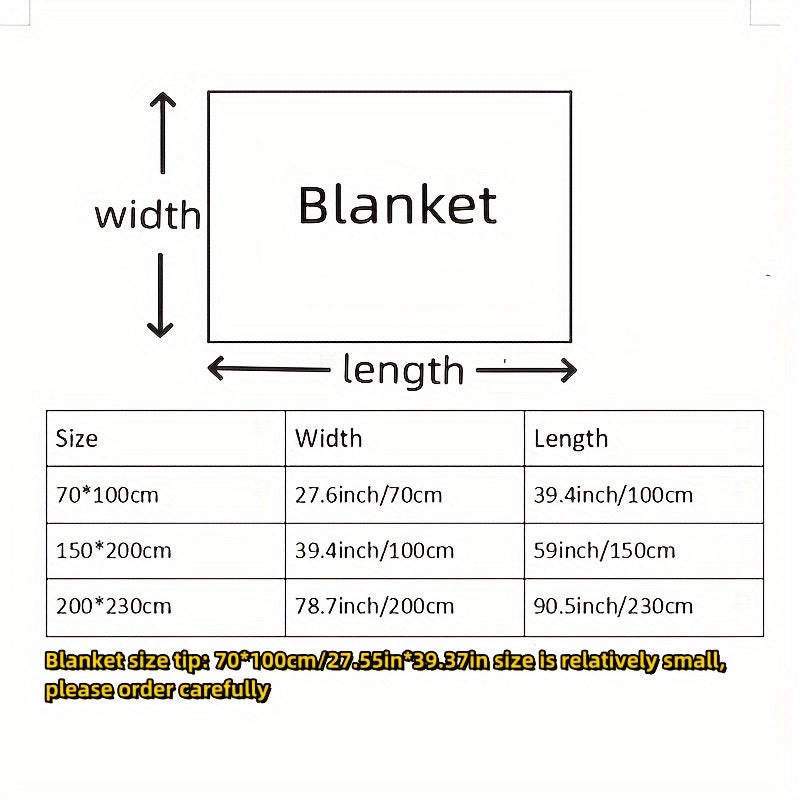Flannel Fleece Blanket Soft Warm Throw for Sofa Bed Car Office All Seasons