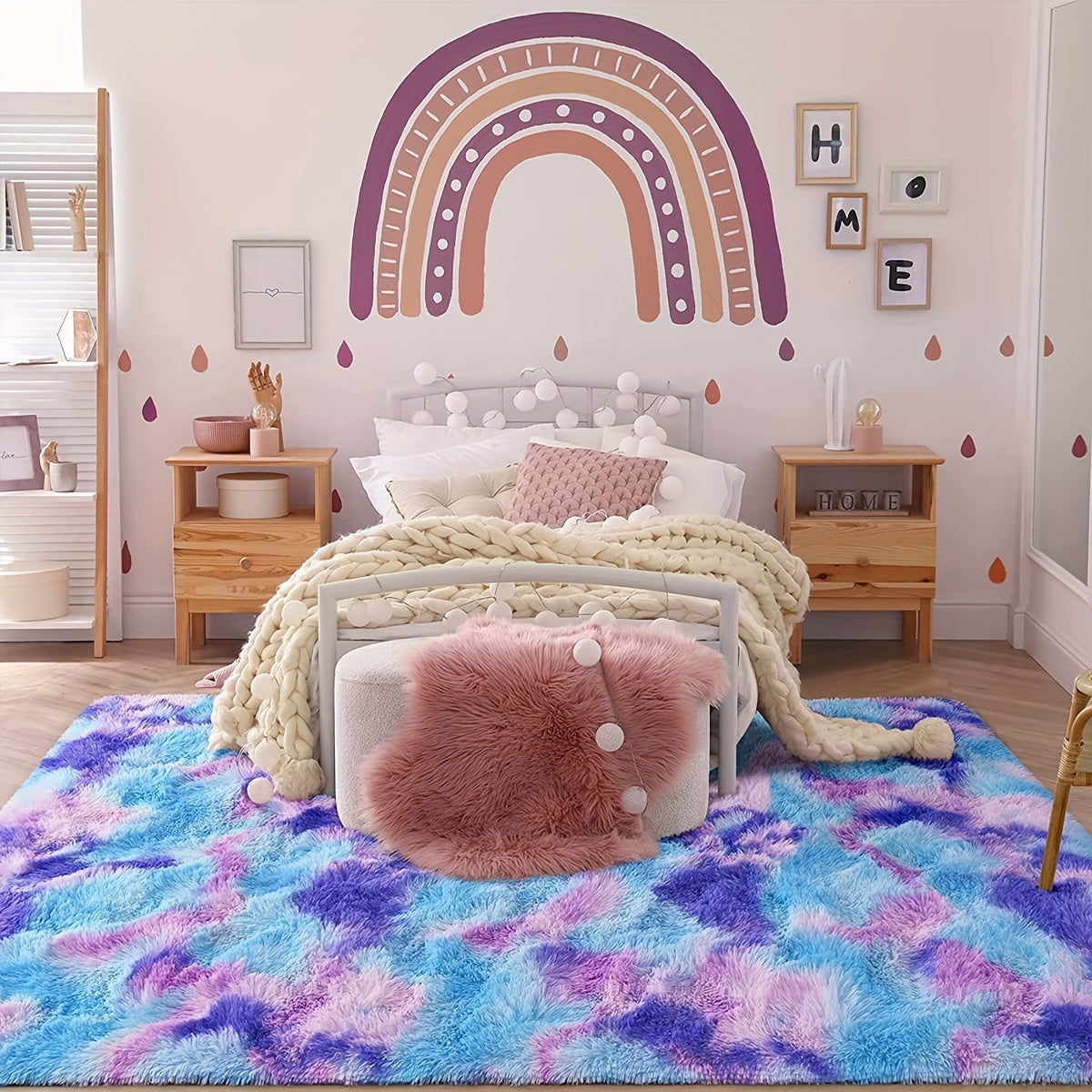 Мягкий плюшевый коврик для гостиной и спальни, шегги, пушистый, уютный, современный стиль