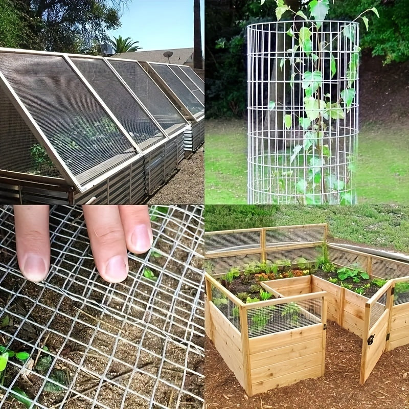 1700 sm / 669,29 dyuym galvanizli payvandlangan to'rning bir rolik, tovuq uylarida, bog'larda, uy hayvonlari to'siqlarida va daraxtlarni himoya qilishda turli qo'llanmalar uchun mos keladi. Kesish oson.