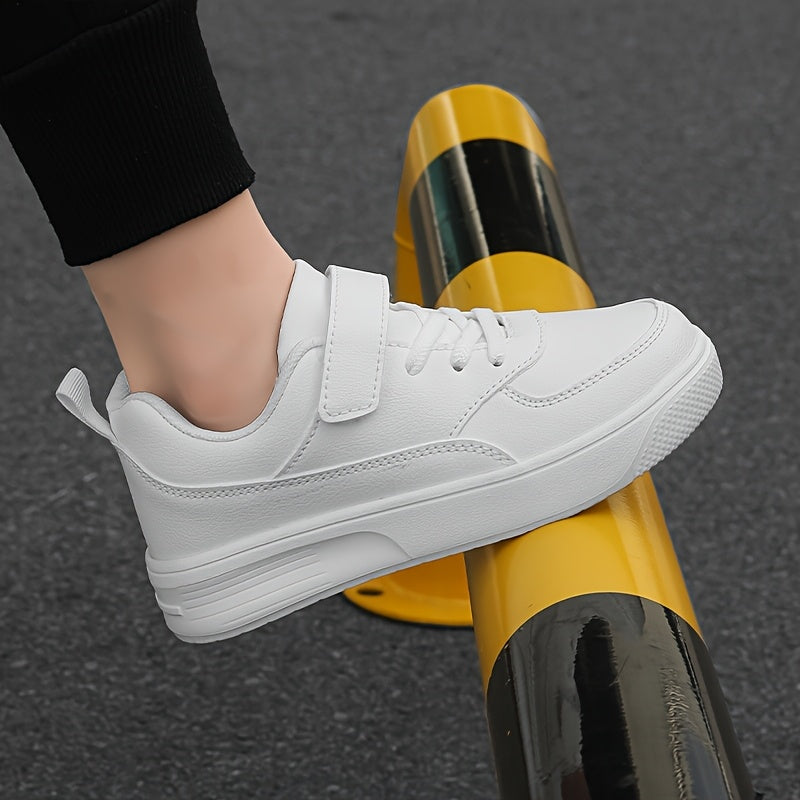 Kids Casual Shoes for Boys and Girls Lightweight Comfortable All-Season PU Fabric Low Top