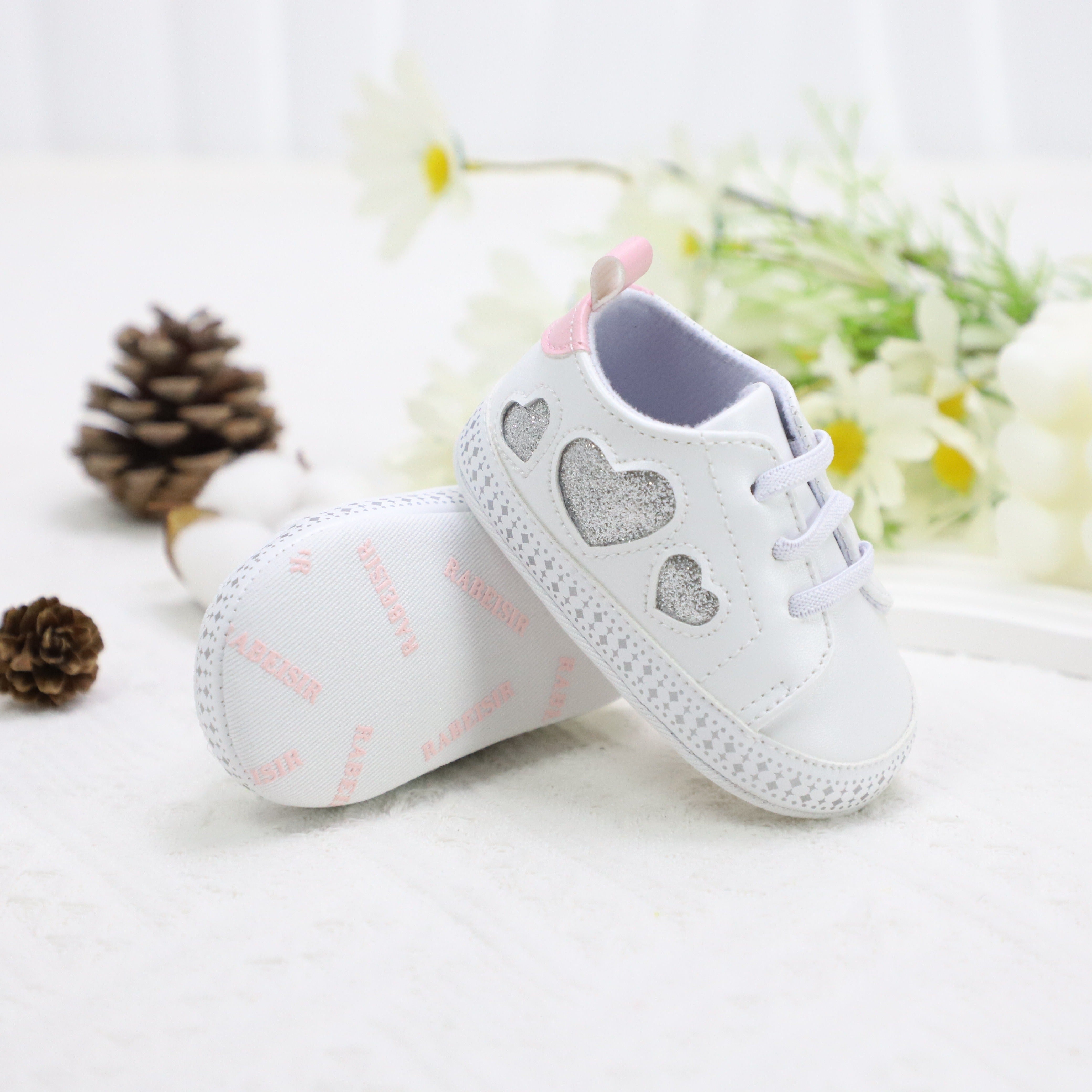 Sparkling Love Design Non-Slip Infant Shoes for Daily and Holiday Use All Seasons