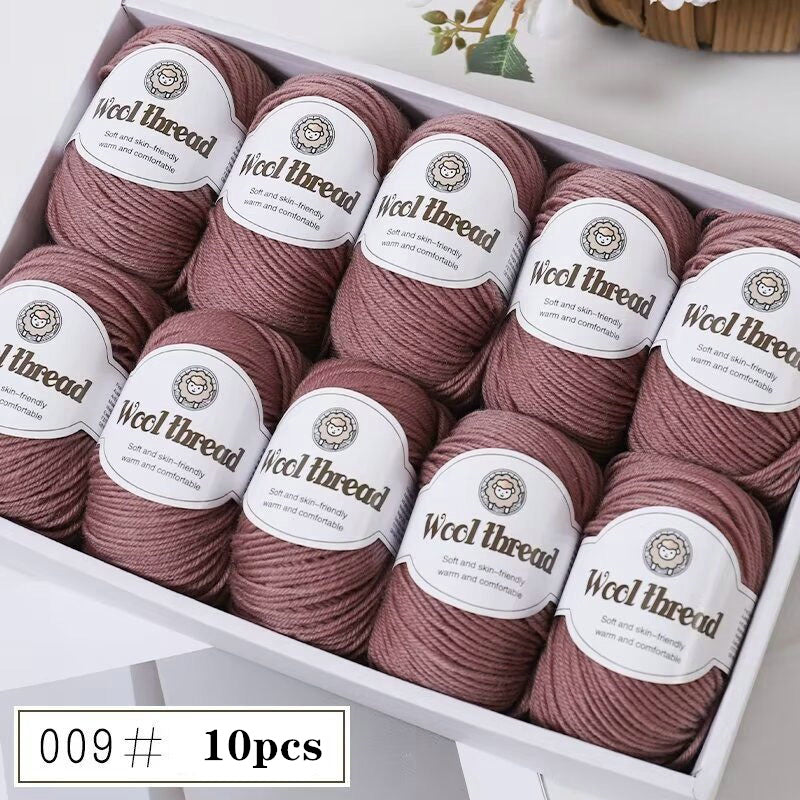 10pcs Australian Wool Yarn 500g Soft Warm Knitting for Sweaters Coats Scarves