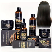 5-Piece Keratin Hair Care Set with Shampoo Conditioner Hair Mask and Essential Oil for Normal Hair