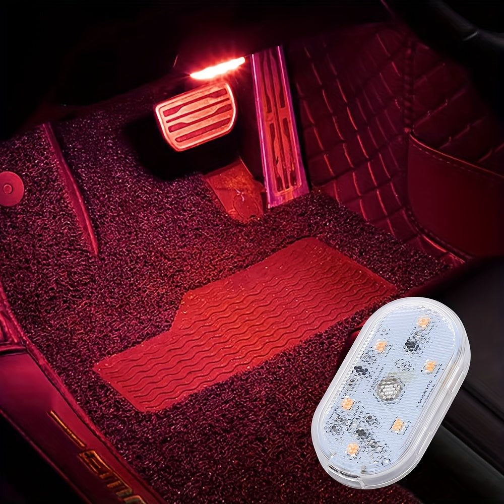 Luces LED recargables por USB para el interior del coche, luz nocturna inalámbrica para techo con control táctil
