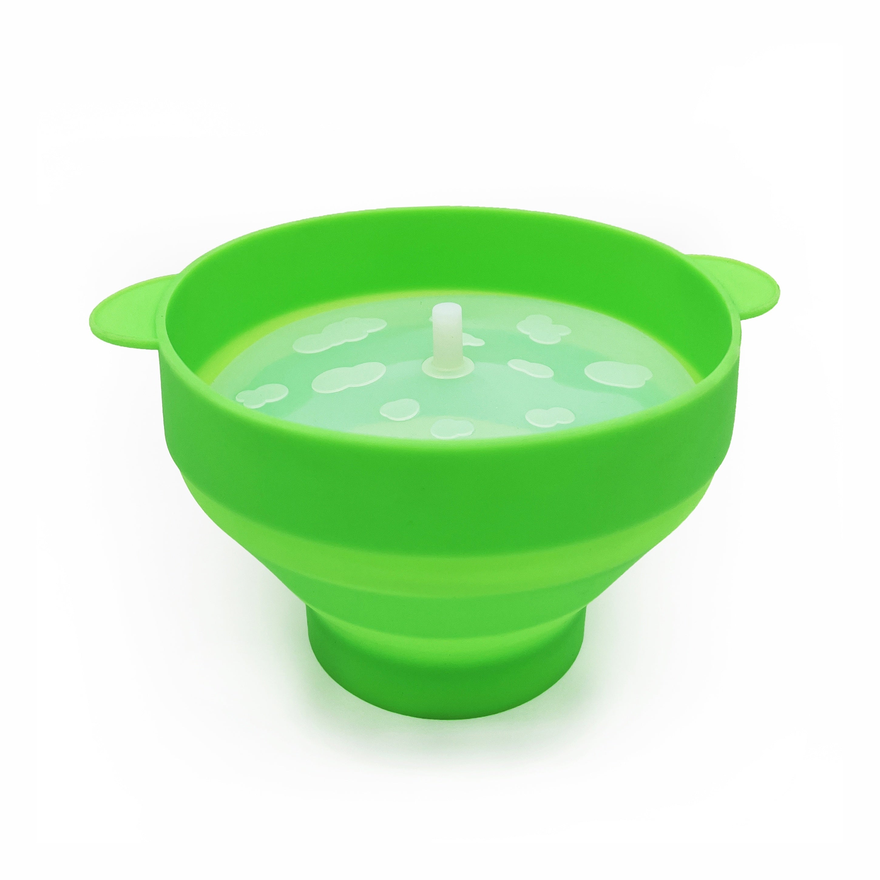 Conjunto de cubos de palomitas de silicona plegables con tapa para hacer palomitas de aire caliente