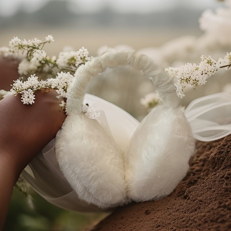 Plush Earmuffs for Women Coldproof Warm Adjustable Solid Color Winter Accessories