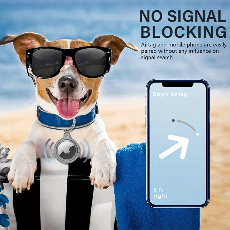 Set de 4 fundas impermeables para Airtag, a prueba de golpes y arañazos, con llavero para mascotas, bolsos y equipaje, transparente