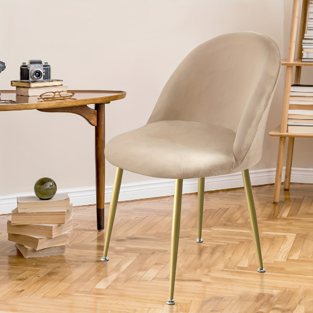 1 Kumushli Fox Velvet Duckbill Stul Qopqog'i