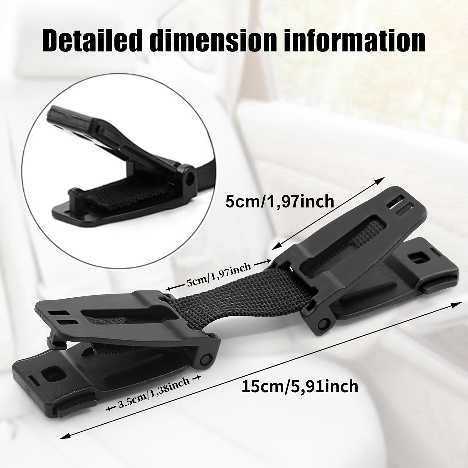 Child Safety Seatbelt Nylon Chest Clip Lock for Car Seats Backpacks and High Chairs