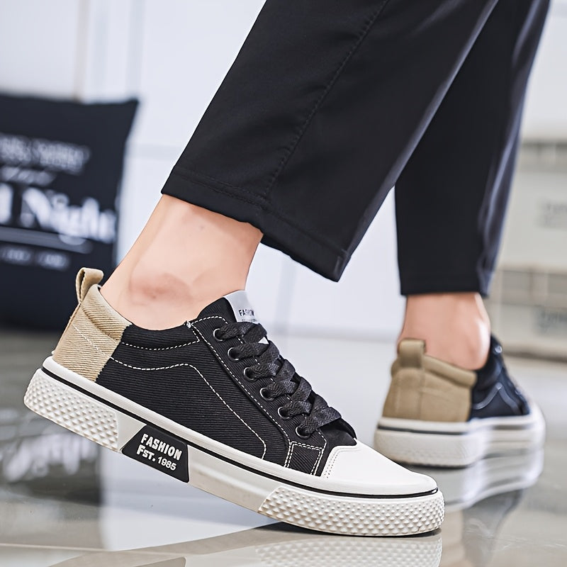 Men's Canvas Sneakers Low Top Breathable Non-Slip Casual Spring Summer Shoes