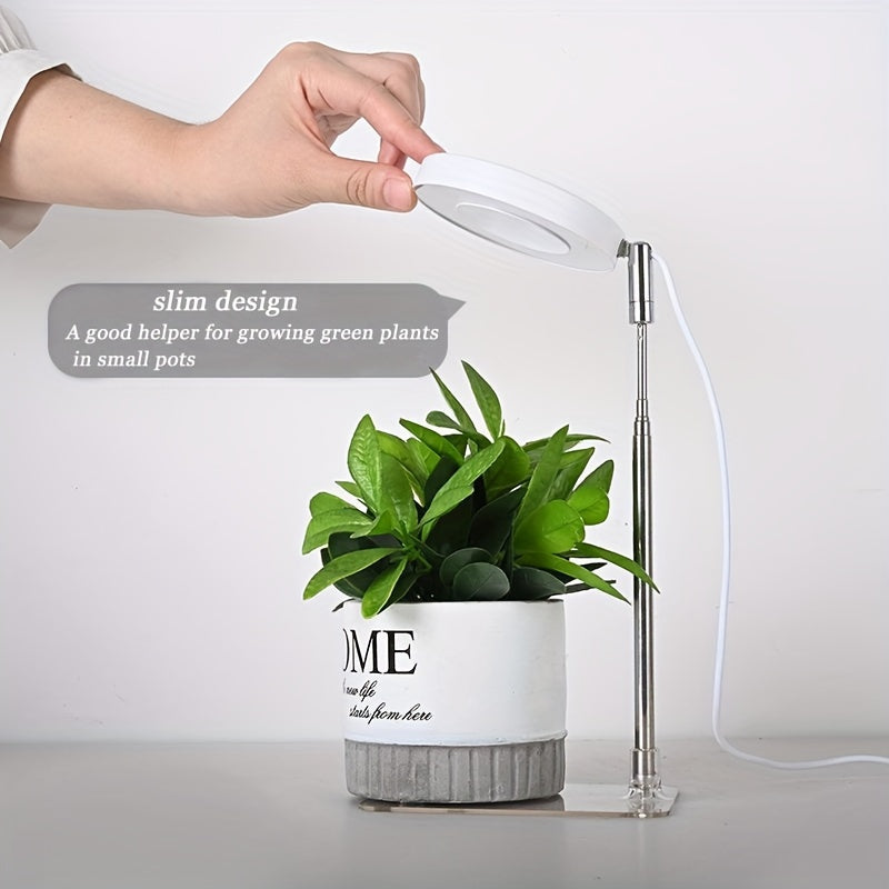 Indoor Plant LED Grow Light with Telescoping Stand Dimming Timer USB Powered