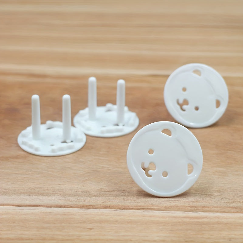 Childproof Outlet Covers Thick Round Head 5 or 10 Pack Plastic Safety Plug Protectors