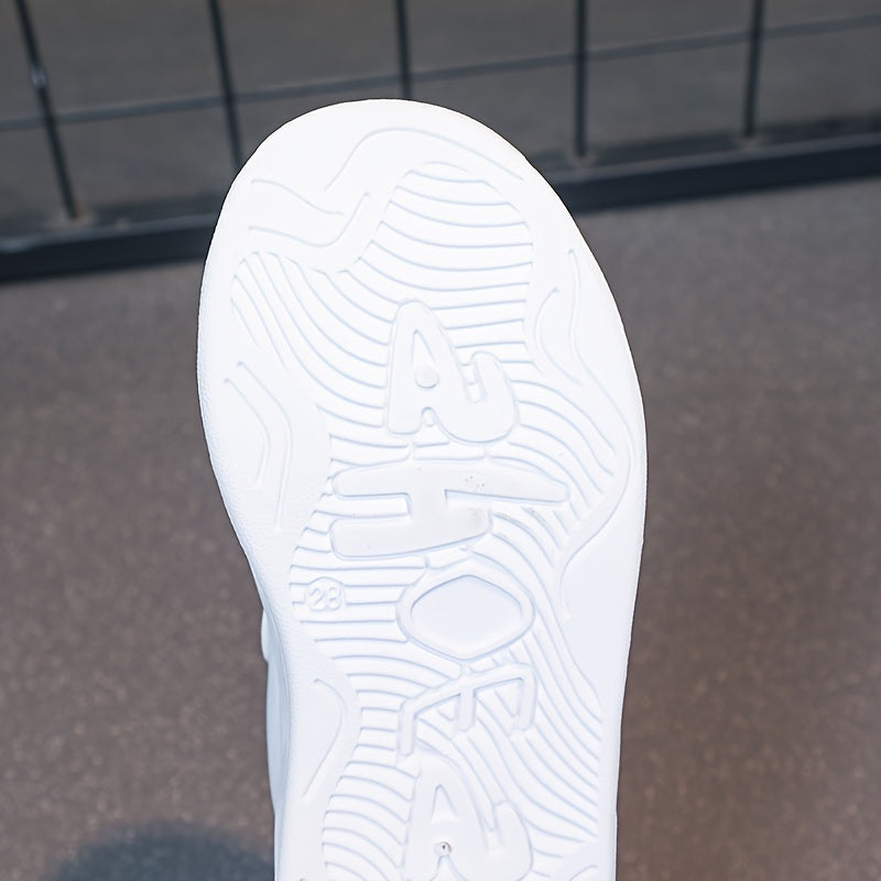 Детские кроссовки белые, розовые, черные, мультяшные, низкие, повседневные, всесезонные, прочные, для мальчиков и девочек