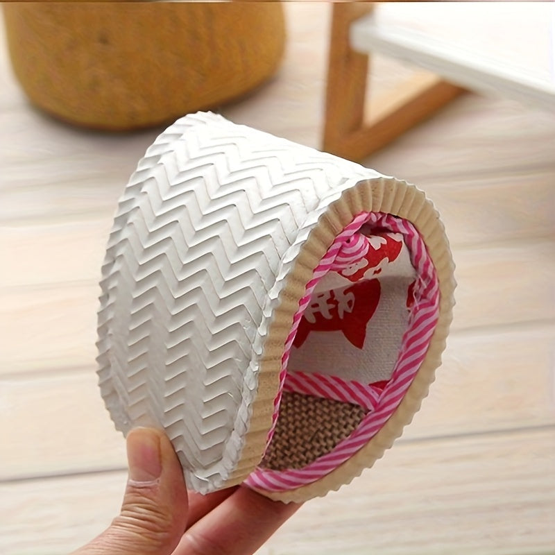 Unisex Linen Disposable Slippers for Guests Indoor Breathable Comfort