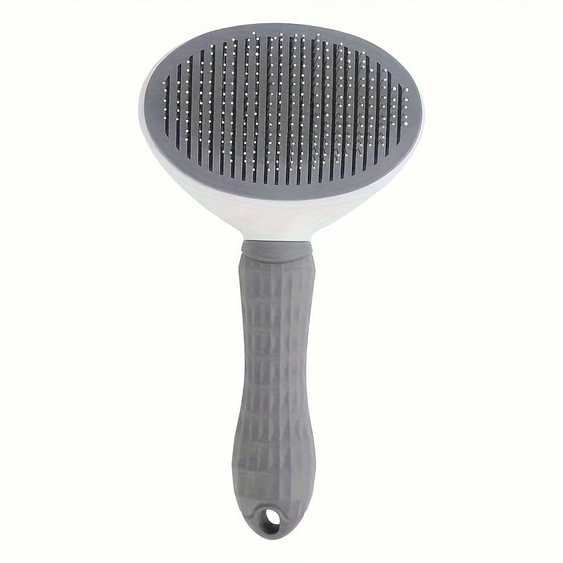 Pet Hair Removal Brush with Stainless Steel Bristles and Detangling Comb for Dogs and Cats