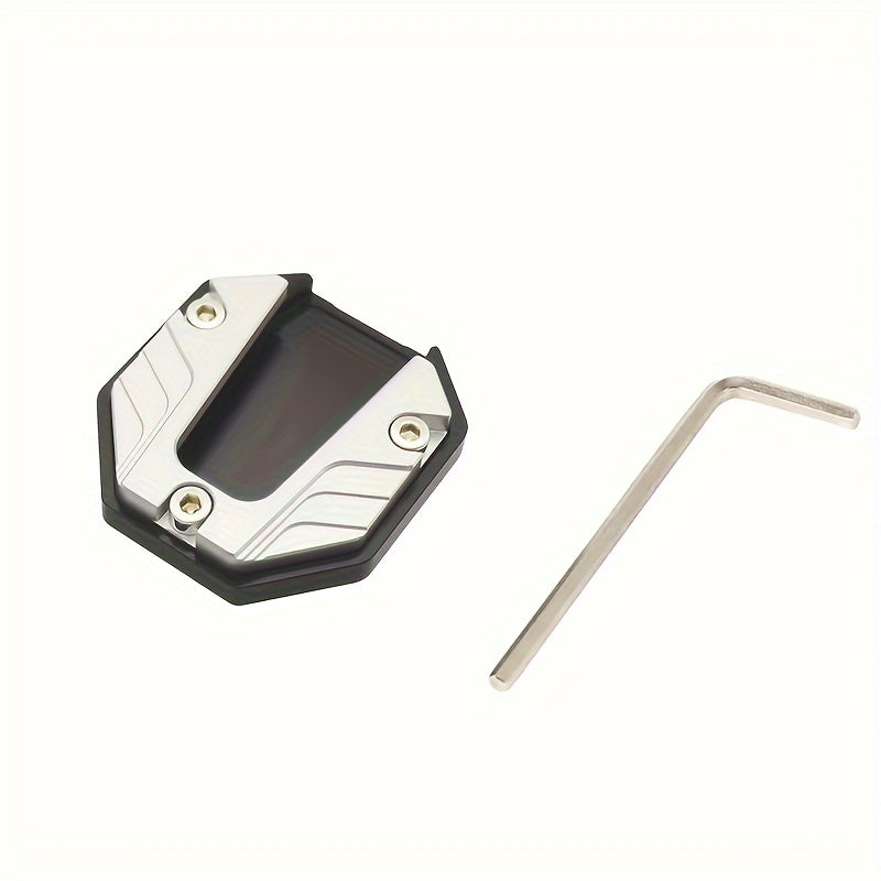 Soporte lateral de caballete de motocicleta de aleación de aluminio antideslizante negro rojo azul titanio