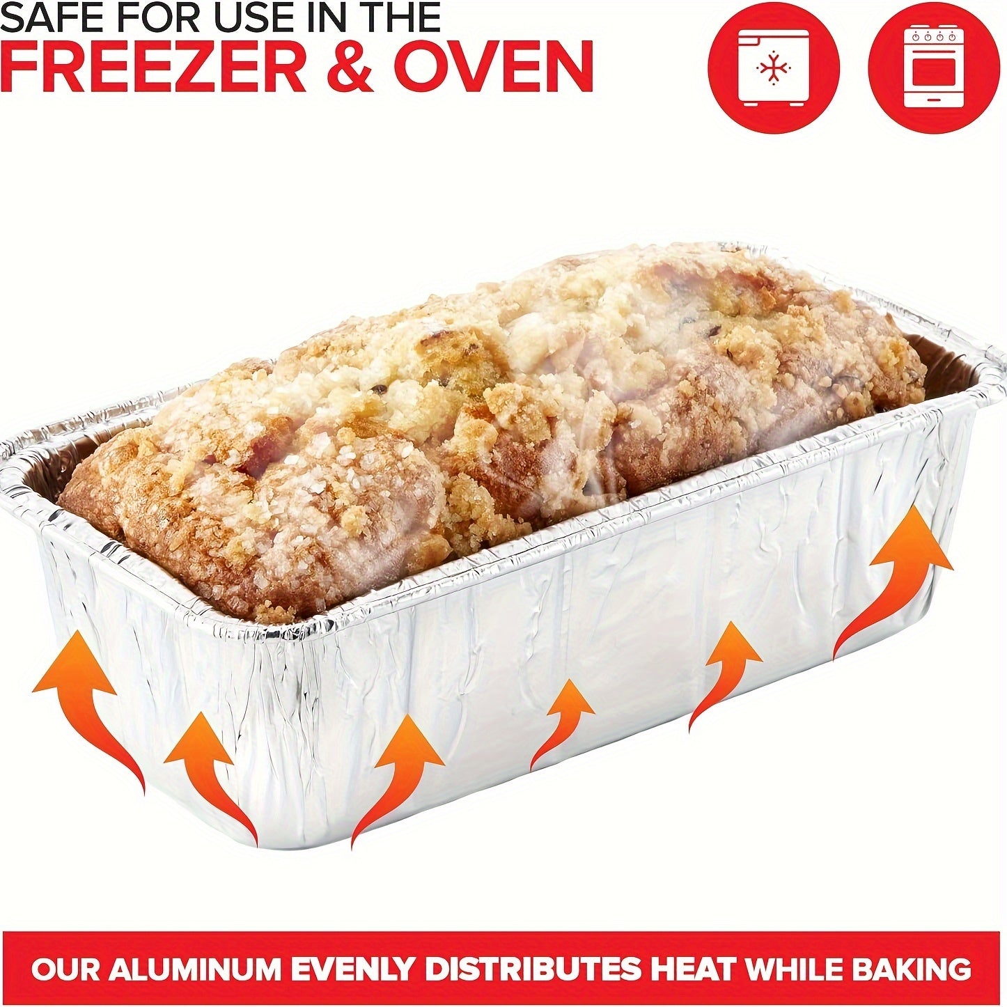 30 Pieces Disposable Foil Loaf Pans 21.59x11.43cm Food Storage and Takeout Containers