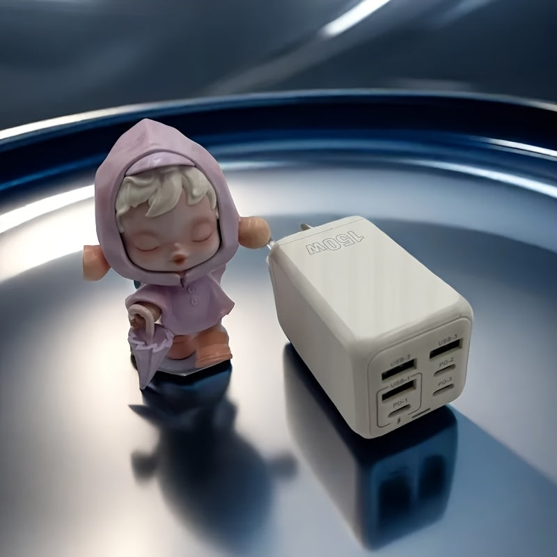 Multi-Port Charger with 3 USB and 3 PD Ports Fast Charging Battery Protection 20-30W