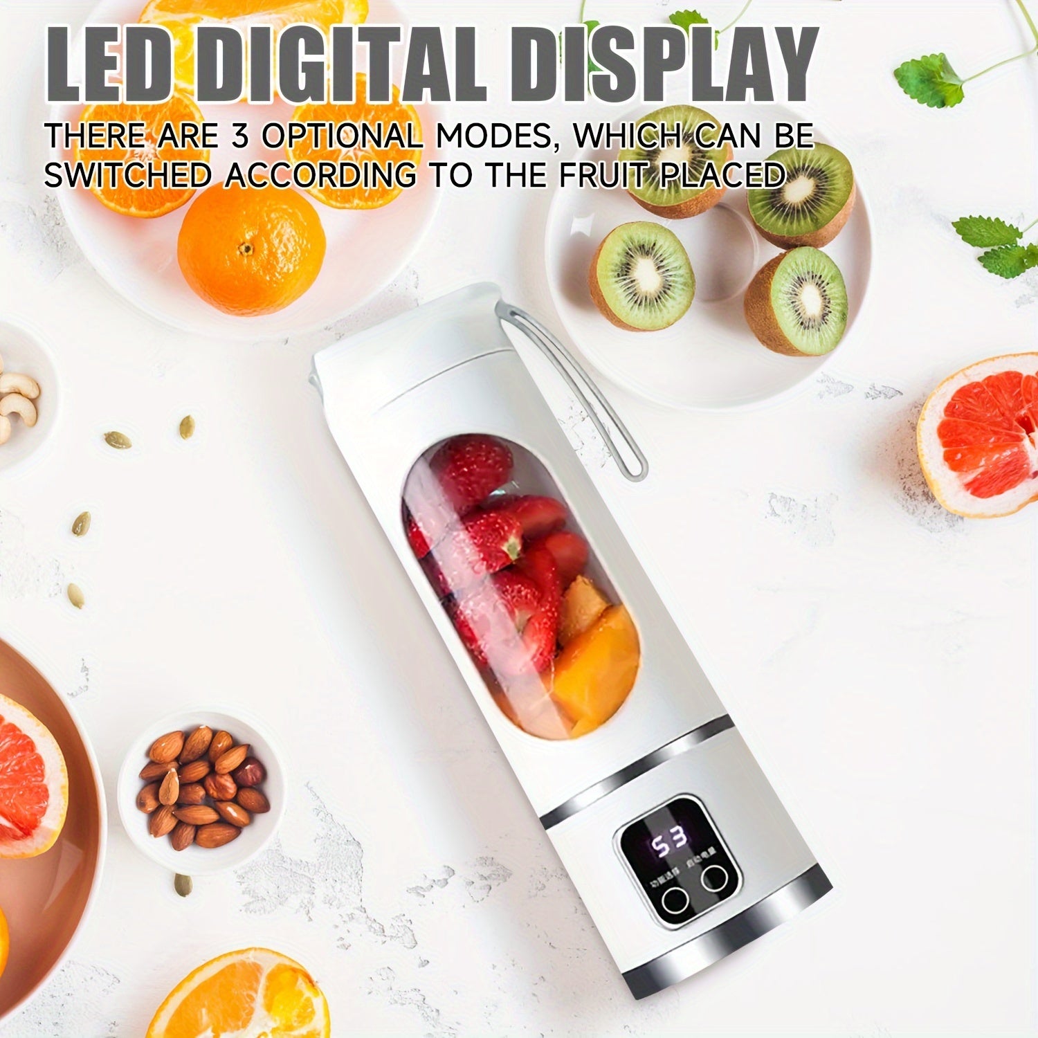 Portable Battery-Powered Blender Juicer for Smoothies and Ice