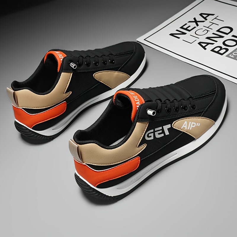 Men's Casual Sneakers Low Top Thick Sole Breathable PU EVA Durable Materials