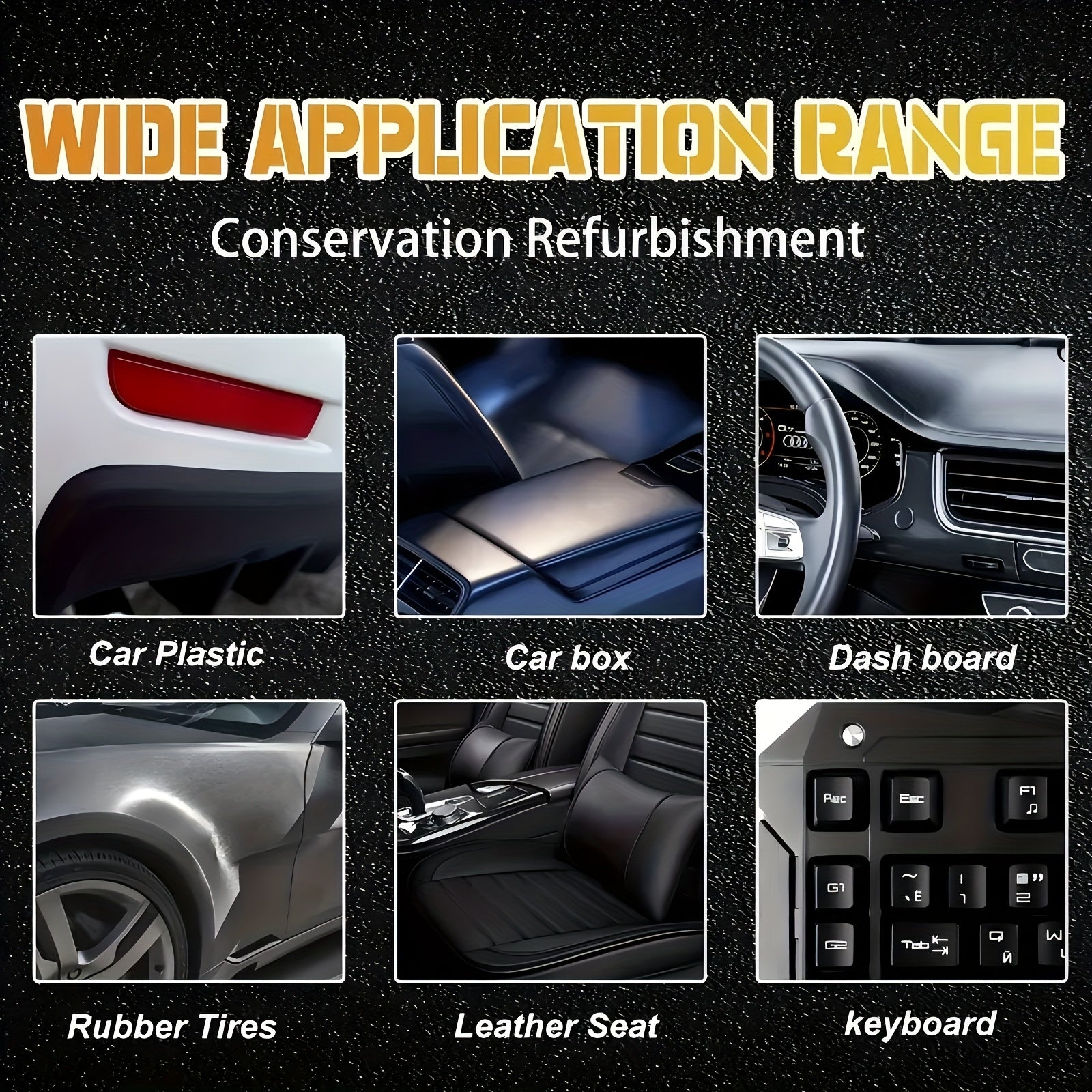 Kit de restauración de autos multiusos para plástico, vinilo, neumáticos, brillo, protección UV
