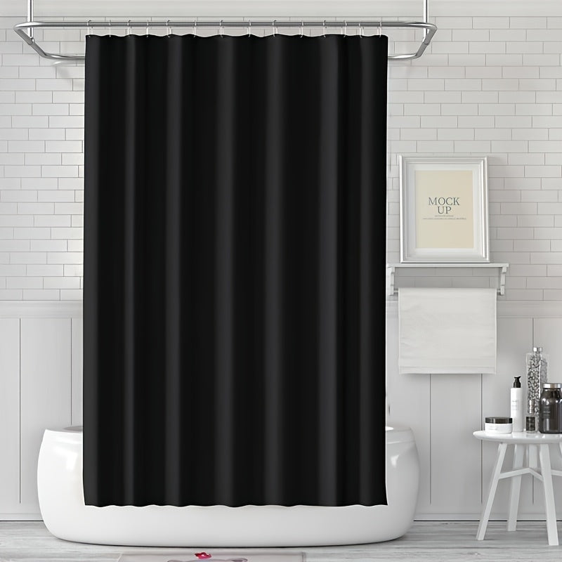 Waterproof Shower Curtain with Magnets and Hooks, Easy to Clean, Suitable for All Seasons