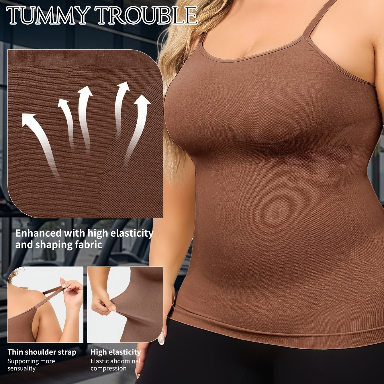 Women's Elastane Sleeveless Crop Top High-Quality Knit Fitness Top