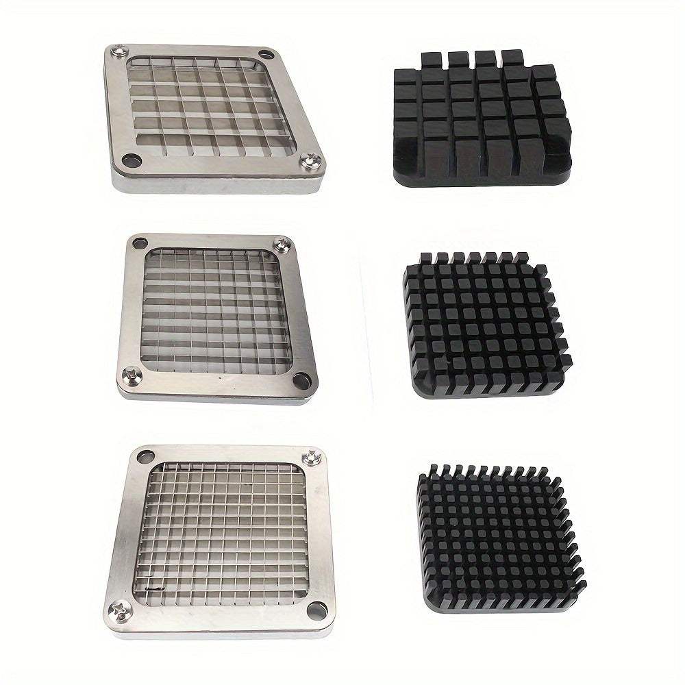 Set of 2 Stainless Steel French Fry Cutters with Interchangeable Blades for Home and Commercial Use