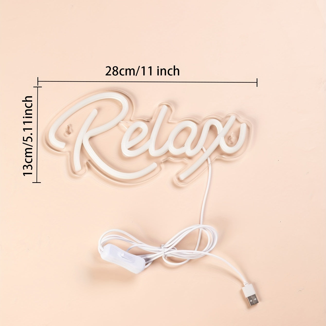 Neon Sign USB LED Light for Home Party Decor Relaxing Letter Design