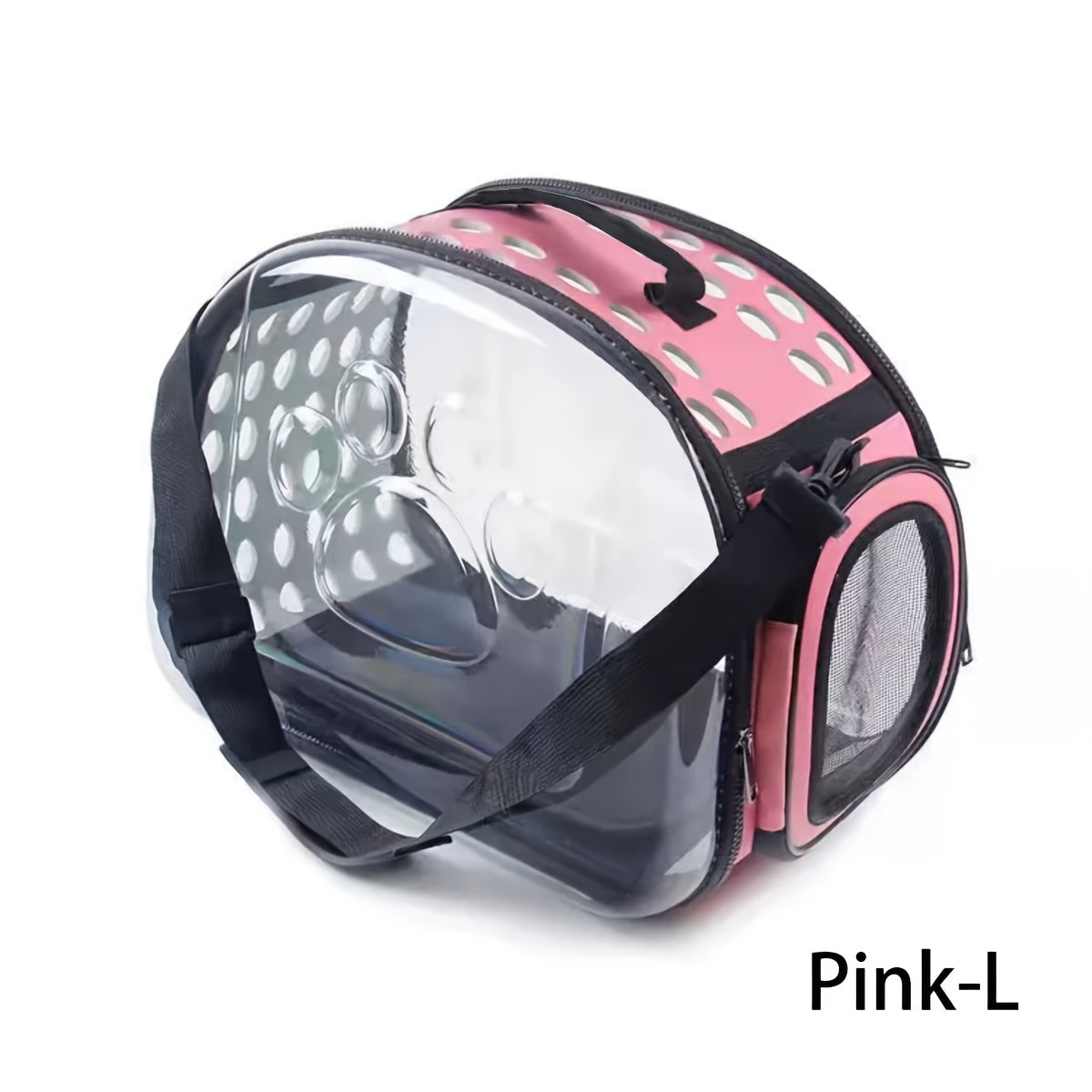 Breathable Foldable Cat Backpack Carrier with Footprint Design and Transparent Window