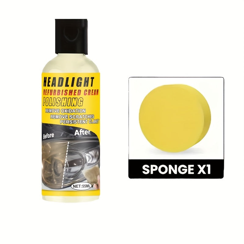 Kit de pasta para reparación de faros de coche para luces borrosas, oxidadas o amarillas
