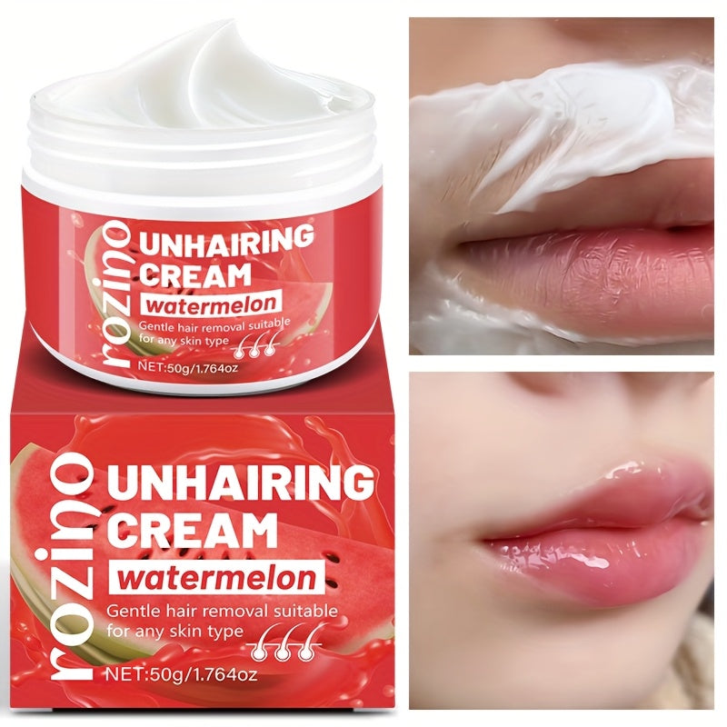 Watermelon Hair Removal Cream Painless Moisturizing Fast-Acting 50g for Face Body Armpits