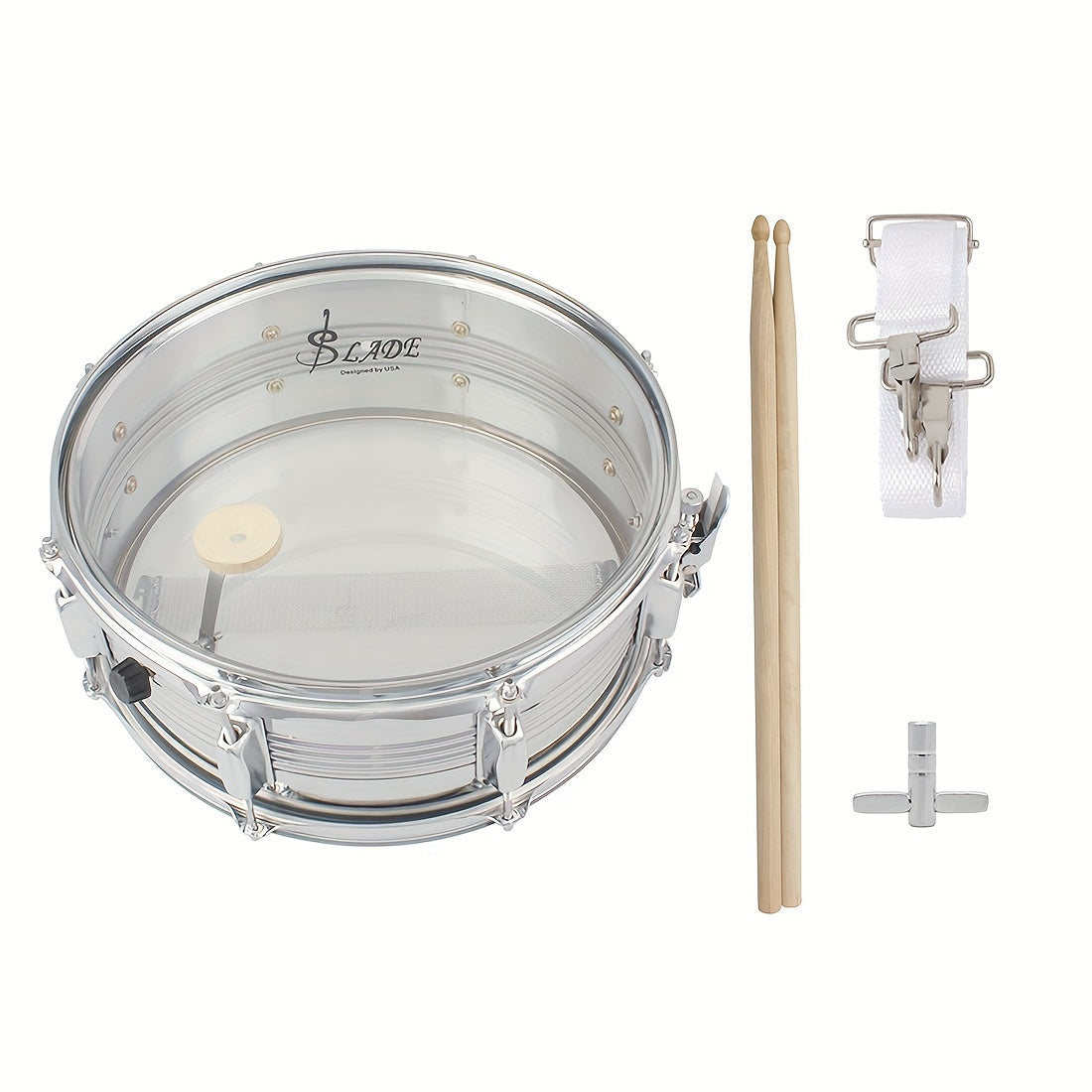 14 dyuymli kichik harbiy snare baraban shaffof baraban qopqog'i marching band asbobi