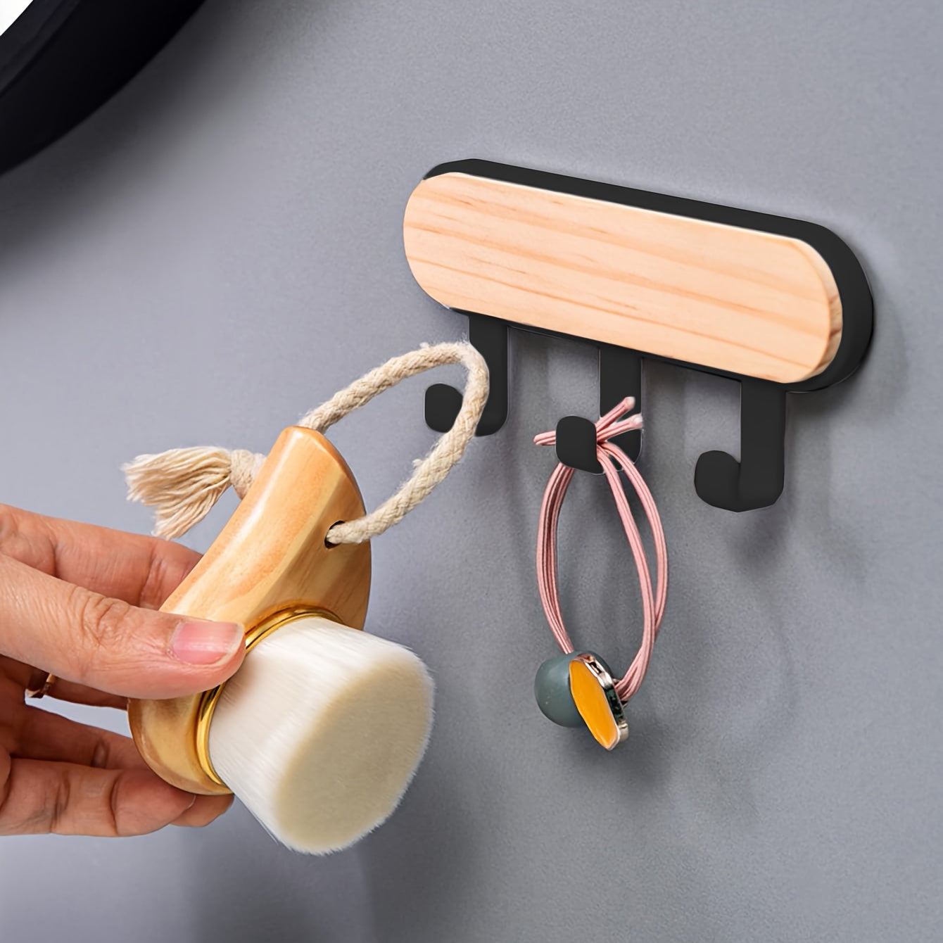 1 шт. крючок из японского дерева в скандинавском стиле для дверей и окон, для одежды, шляп и кухни, установка без следов