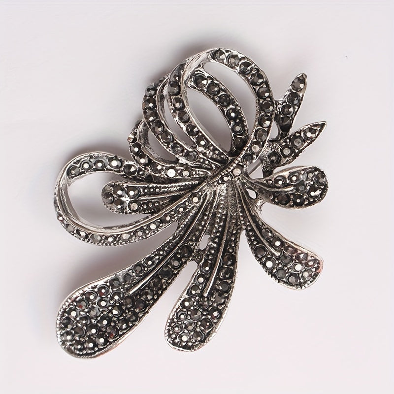 Women's Rhinestone Bow Brooch Firework-Inspired Pin Stylish Accessory