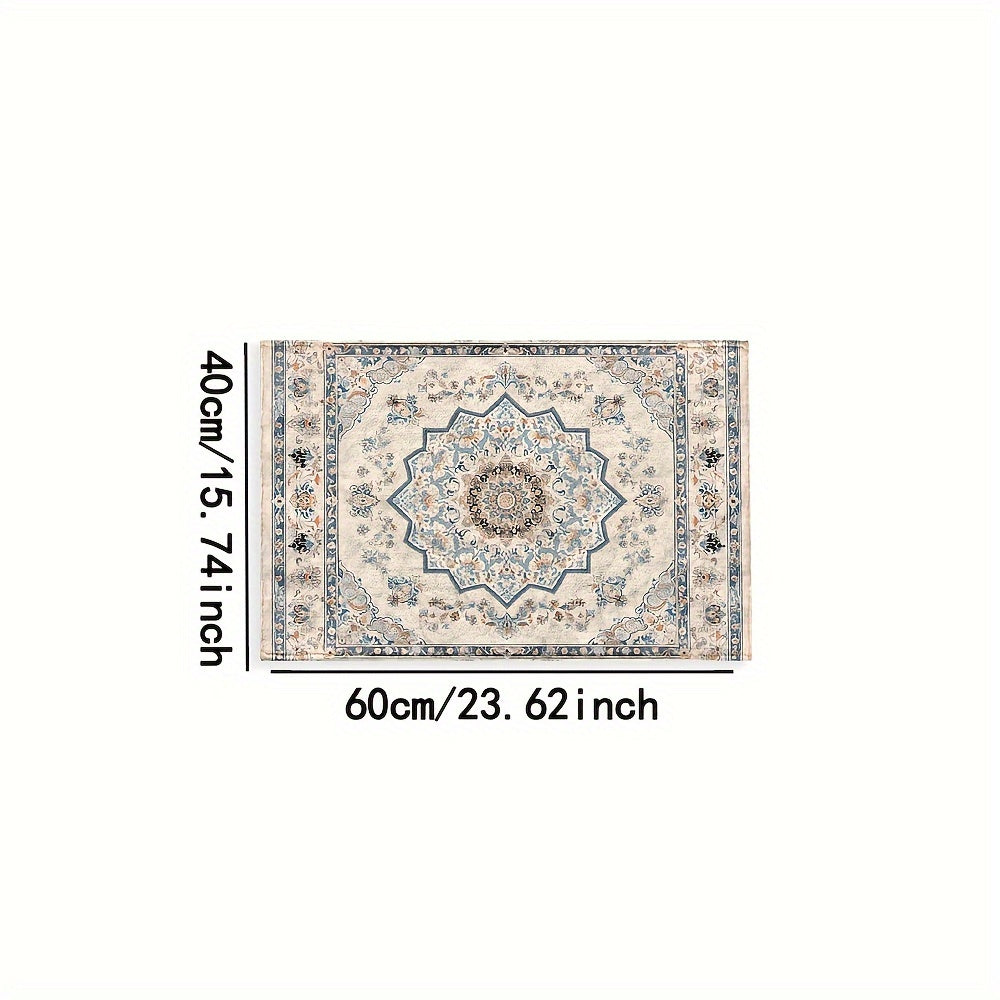 Alfombra de microfibra bohemia antideslizante para cocina, baño y ducha, secado rápido