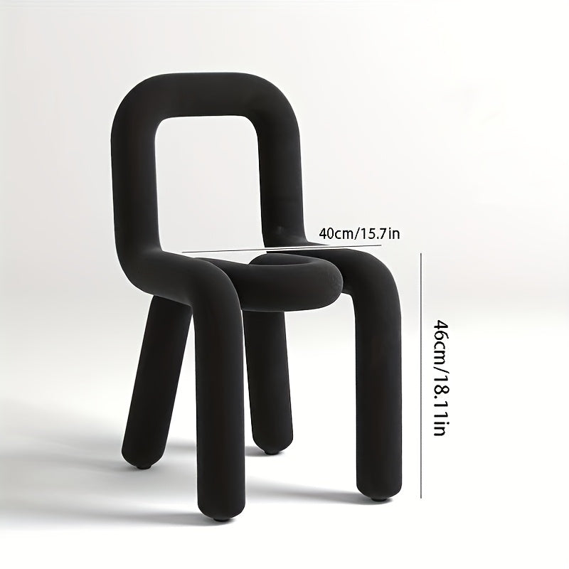 Стул Blue Steel для спальни, офиса, гостиной, обитый кожей, штабелируемый