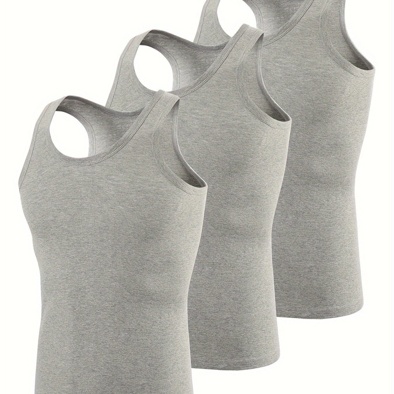 Camiseta sin mangas de algodón para hombre, de color sólido, transpirable, casual, deportiva, para todas las estaciones