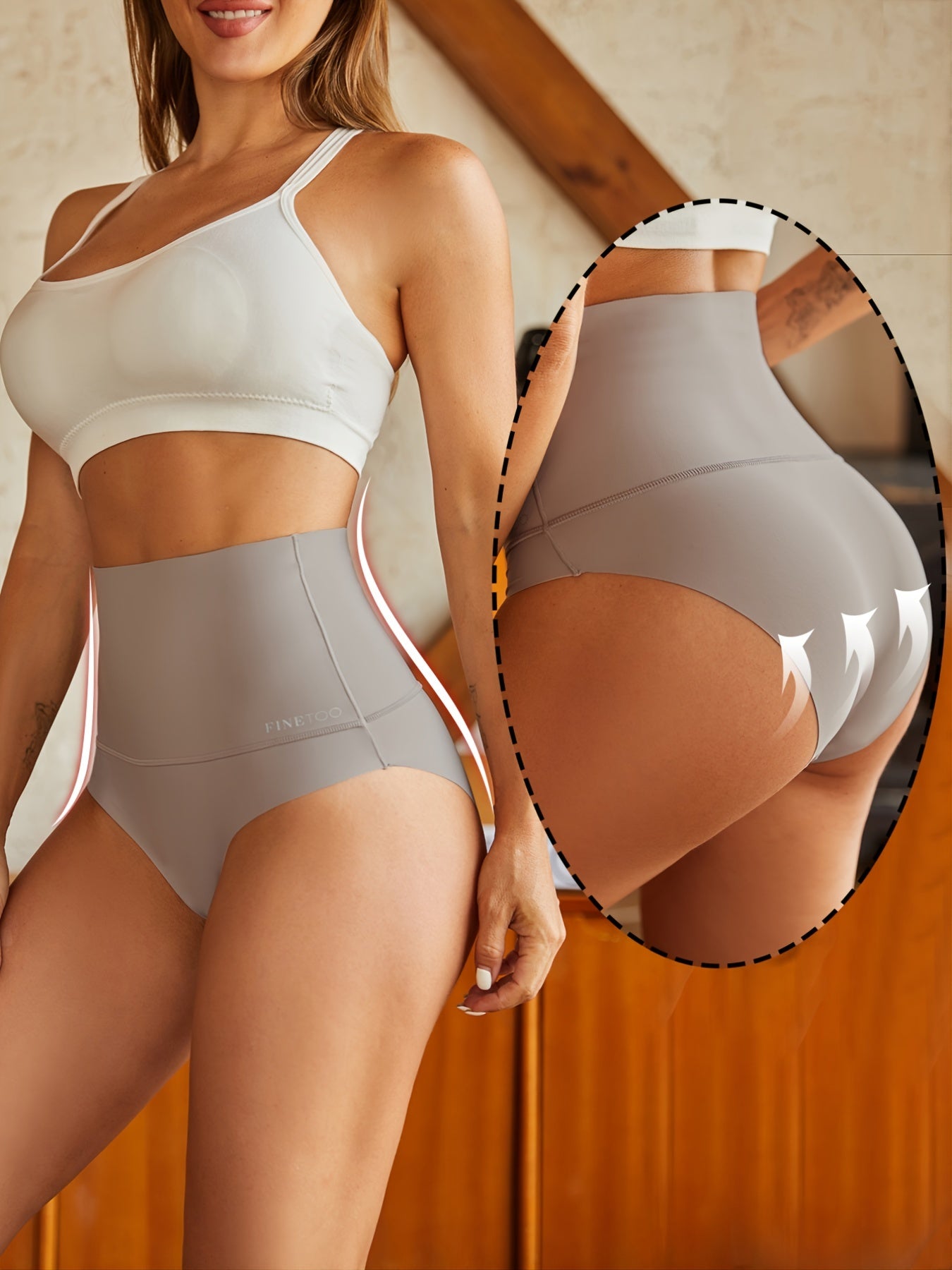 Women's High-Waist Stretchy Breathable Lingerie Underwear