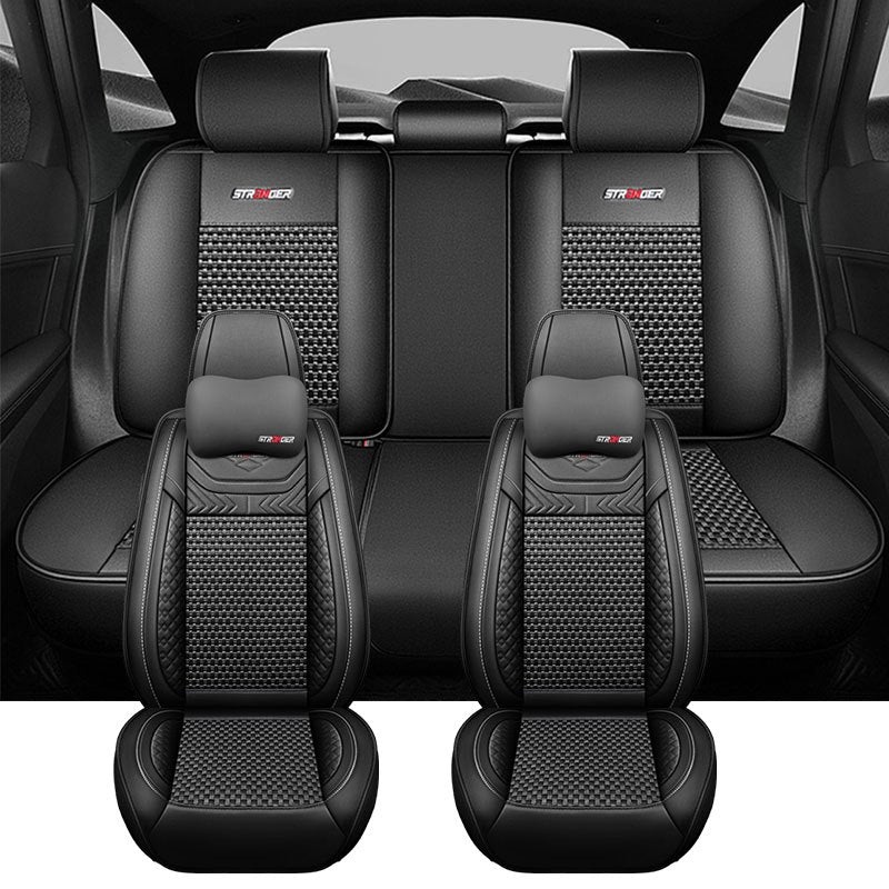 Funda de asiento de coche de cobertura completa para cuatro estaciones fibra de ballena azul para cinco plazas